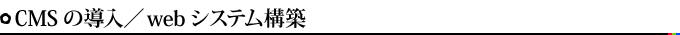 CMSの導入／webシステム構築